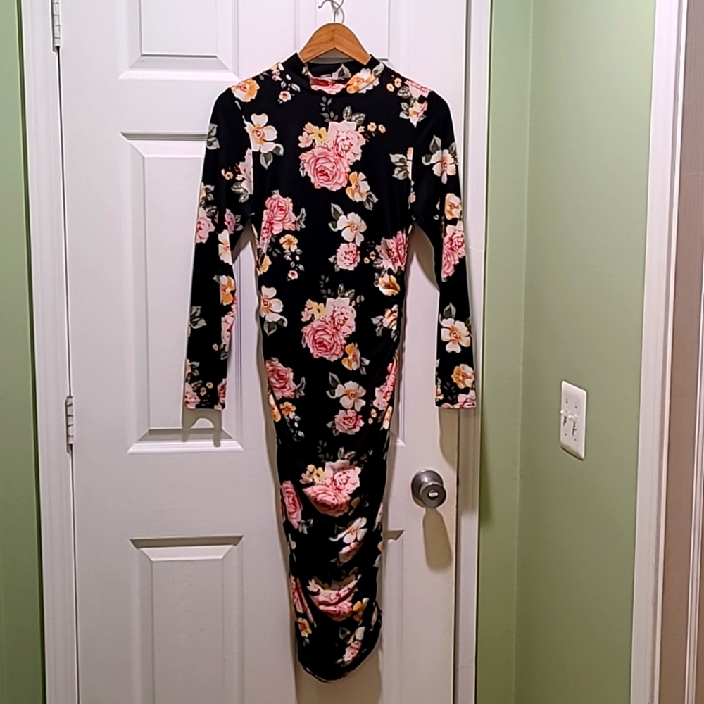 Floral 3/4 Sleeve Dress